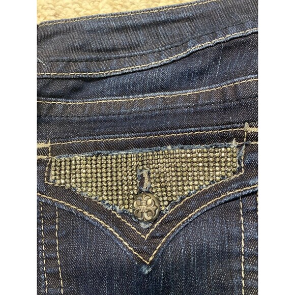 Miss Me Low Rise Embellished Sparkle Dark Wash Skinny Size 30 - Picture 5 of 8